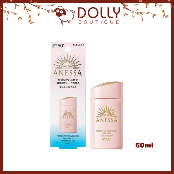 Kem Chống Nắng Anessa Perfect UV Sunscreen Mild Milk For Sensitive Skin SPF 50+/PA++++ 60ml NK