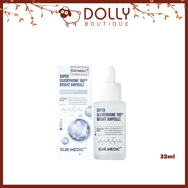 Tinh Chất Dưỡng Sáng Sur.Medic Super Glutathione 100 Bright Ampoule 32ml