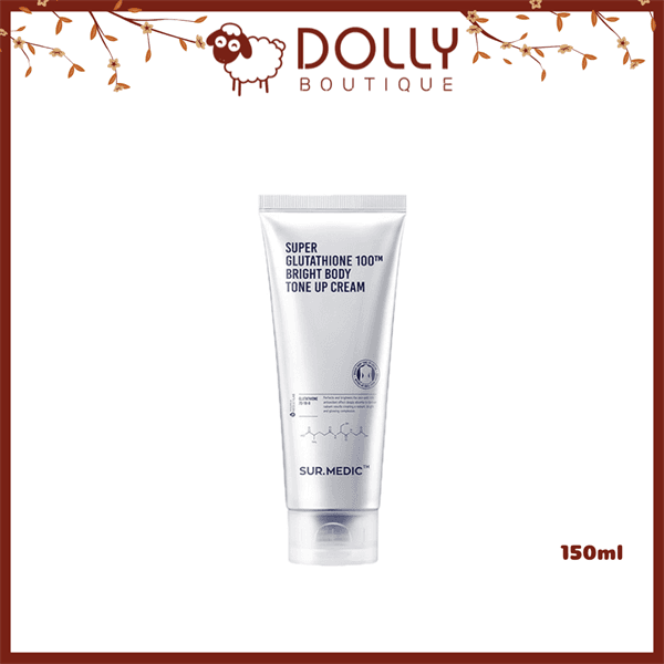 Kem Dưỡng Thể Nâng Tông Sur.Medic Super Glutathione 100 Bright Body Tone Up Cream 150ml